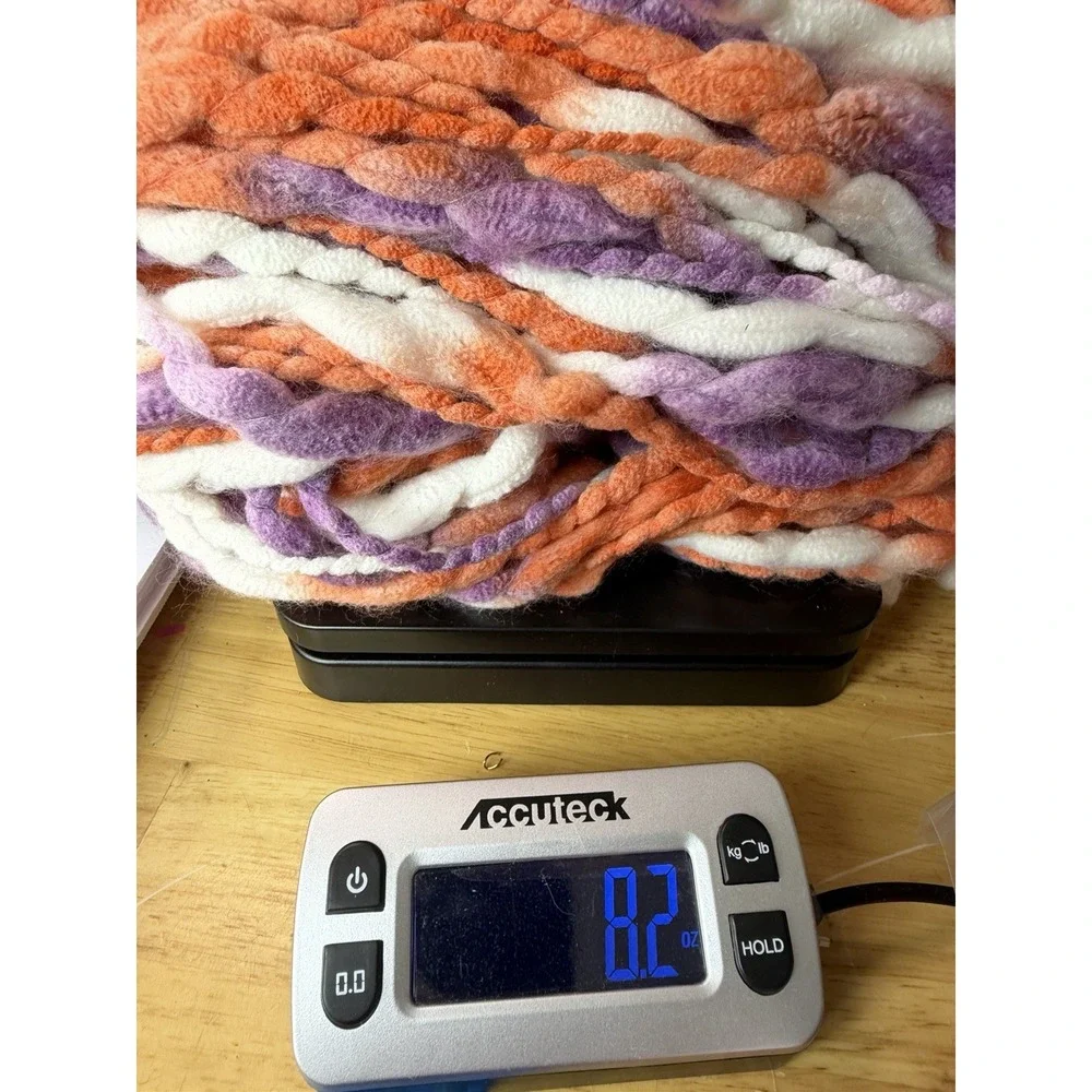 Big Tummy Yarn Bulky Blanket Lot Of 5+ 8.75 Oz Each Purple Orange White